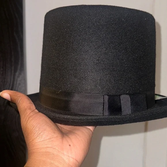 Classic Black Top Hat - Picture 1 of 2